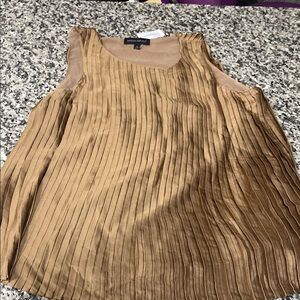Banana Republic Brown Sleeveless Pleated Top